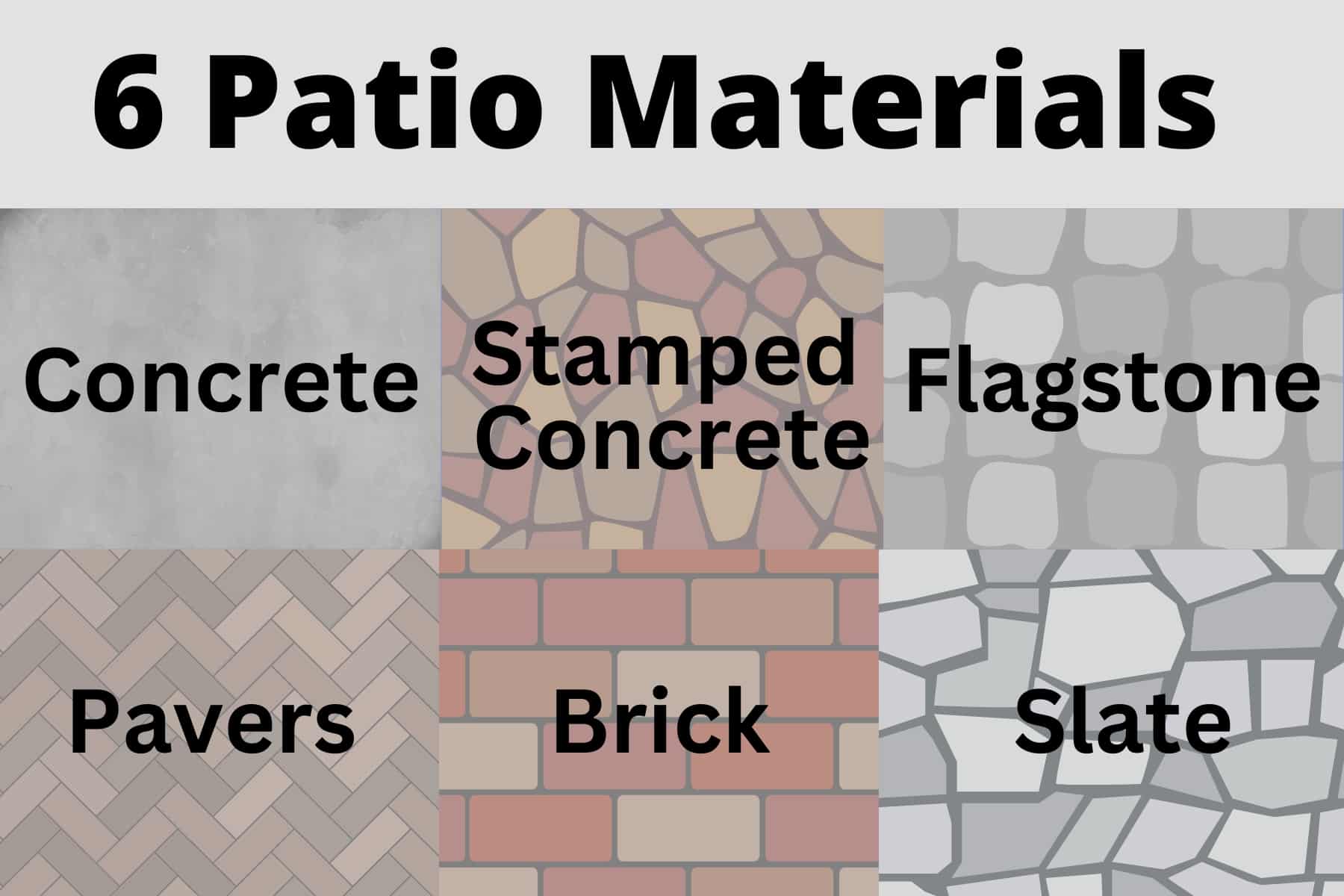 6 patio materials